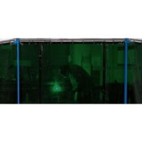 Welding Curtain Light Green EN1598, EN ISO 25980 in use