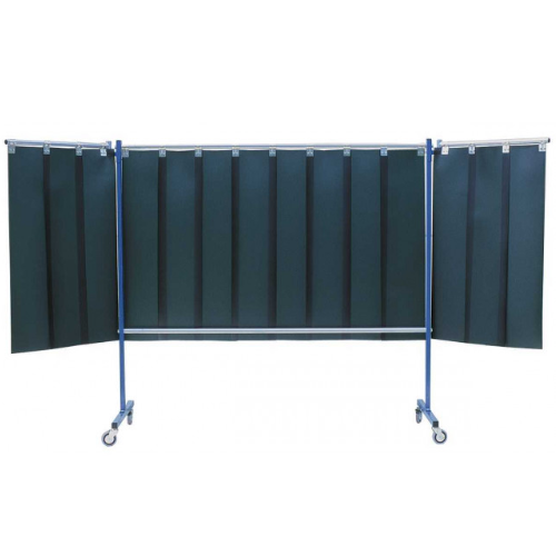 Realguard™ 3 Panel Green Heavy-Duty Welding Screen with Heavy-Duty Castors