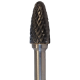 3 x 13 Tree Radius End Shape Carbide Burr 3mm Shank