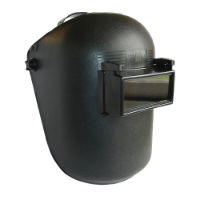 Welders Helmet c/w 4 1/4" x 2" Flip Up Lens