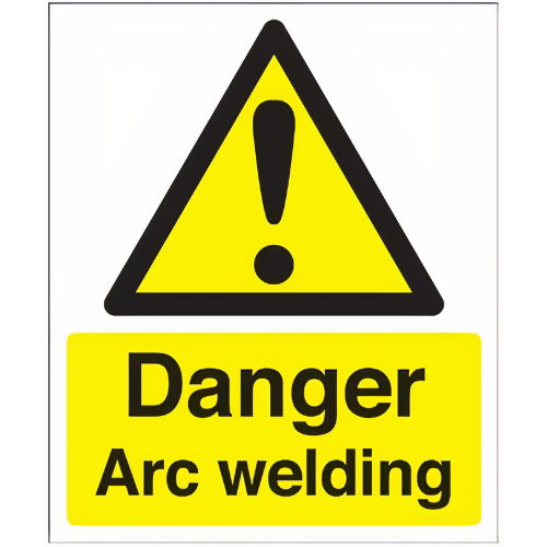 Danger Arc Welding Rigid Safety Sign - Size A4