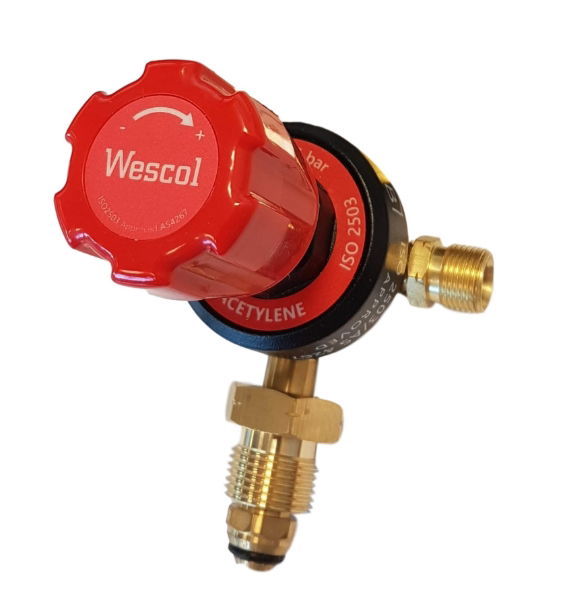 Acetylene Single Stage Plugged Regulator Bottom Entry