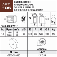 Aceti Art 105 Based Mounted Grinder with Dust Extraction