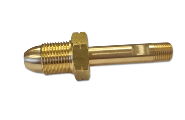 Brass BS4 Nut & Connector 100mm long x ¼" NPT