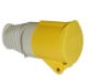 110 Volt 32 AMP 3-Pin Yellow Trailing Socket