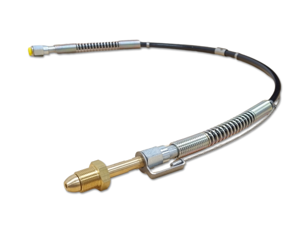 Corroflex® R6-300 HP Polyamide 300 Bar Anti-Whip Hose 600mm x 1/4"x1/4" NPT, c/w BS-3  Brass Cylinder Connector