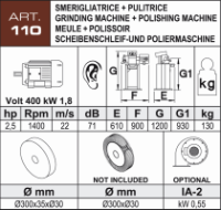 Aceti Art 110 Based Mounted Grinder with Dust Extraction