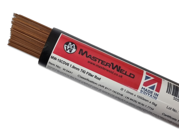 Masterweld MW-15CDV6 1.0mm TIG Filler Rod - 5Kg Pack