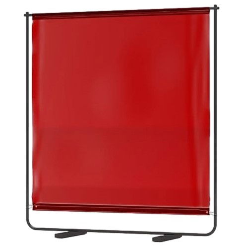 Portable Welding Screen with Frame Red/Amber