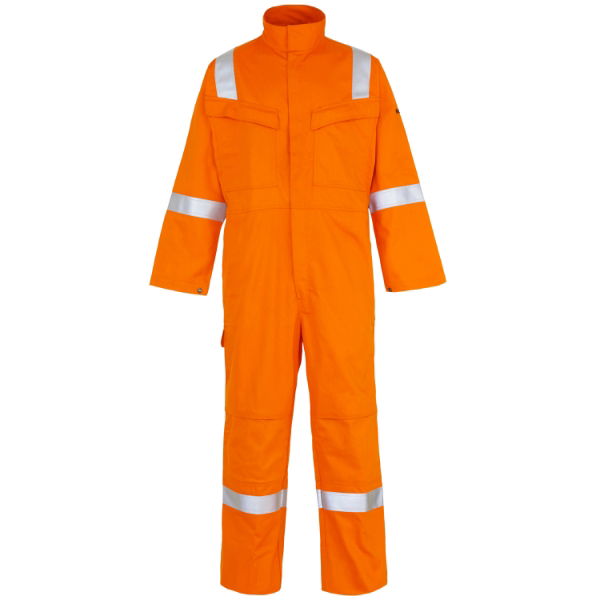 Flame Retardant Orange Coveralls with Reflective Tape