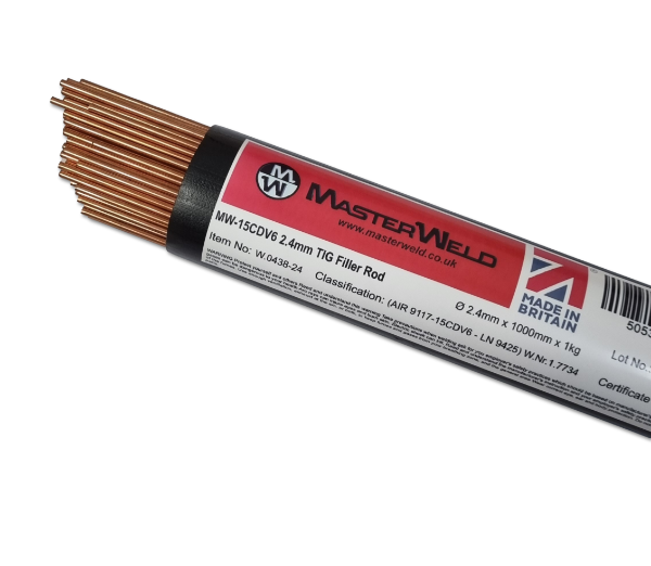 MasterWeld MW-15CDV6 2.4mm TIG Filler Rod (1 Kg Pack)