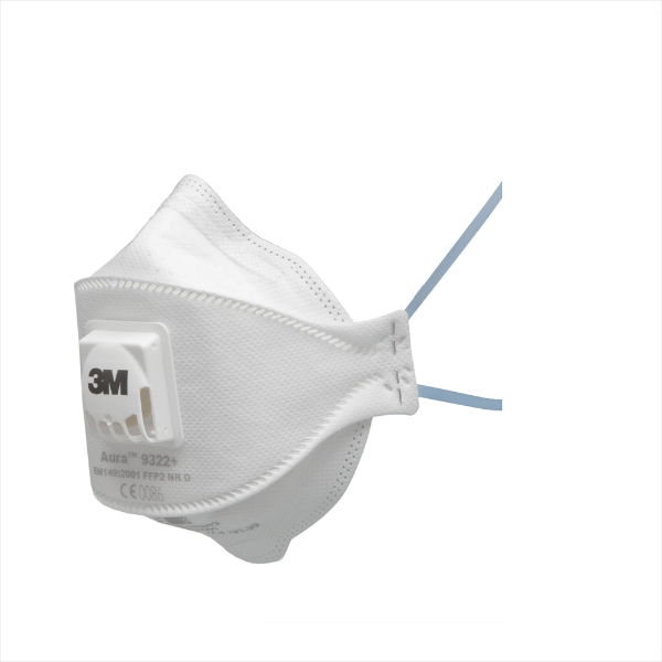 3M 9322+ Foldable Valved Face Mask FFP2. CE approved EN149:2001 FFP2 NR D. GT-5000-1322-9+A