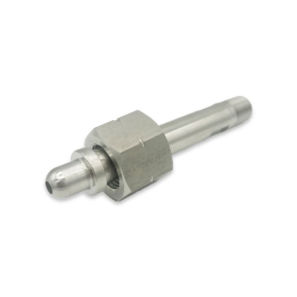 Stainless Steel CGA 350 Cylinder Connector 100mm long con x ¼" NPT