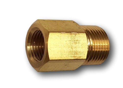 3/8" BSP Male - 1/4" BSP Female Straight Adaptor - RH Thread