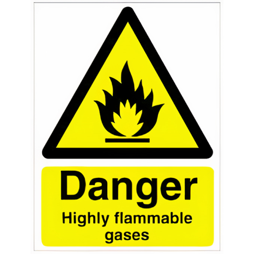 Flammable Gases - Rigid Safety Sign A4