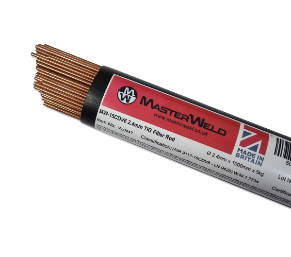 MasterWeld MW-15CDV6 (1.7734) TIG Welding Rods 2.4mm (1kg)