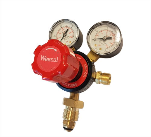 Wescol Acetylene Single Stage Regulator Bottom Entry