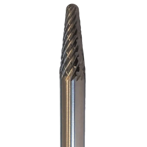 Conical Rounded End Carbide Burr Diamond Cut