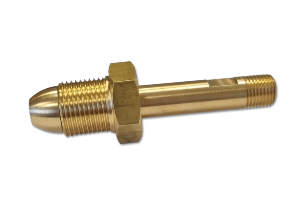 Brass BS3 Nut & Connector 100mm long x ¼" NPT