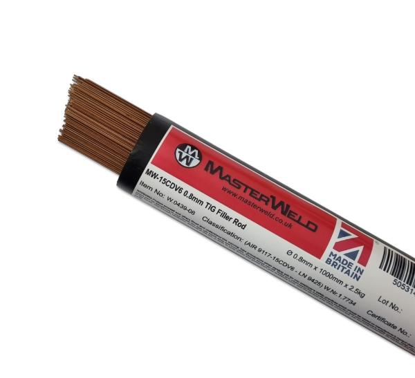 Masterweld MW-15CDV6 0.8mm TIG Filler Rod (2.5Kg Pack)