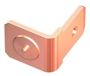 Coppered steel single earthing tag