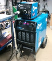 Miller XPS 350 MIG Welder in use