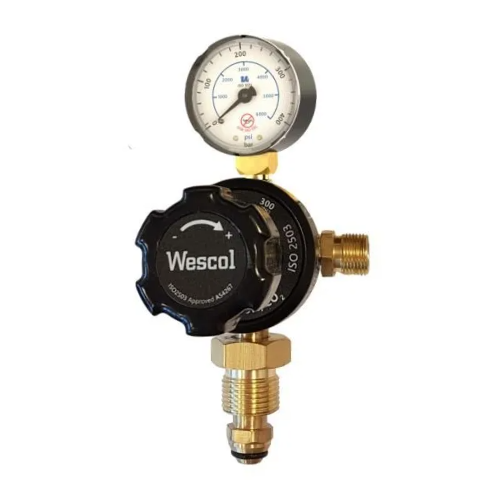 Wescol Argon One Gauge Single Stage Gas Regulator Bottom Entry