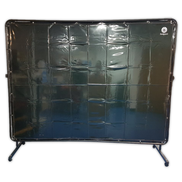 Green Welding Screen 2400mm x 1800mm with Frame & Castors