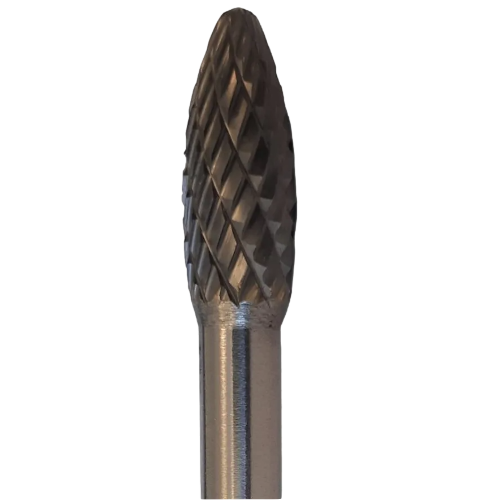 Flame Shaped Carbide Burr Diamond Cut