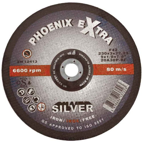 Pheonix Silver Inox Grinding Disc 230 x 22 x 6.8mm