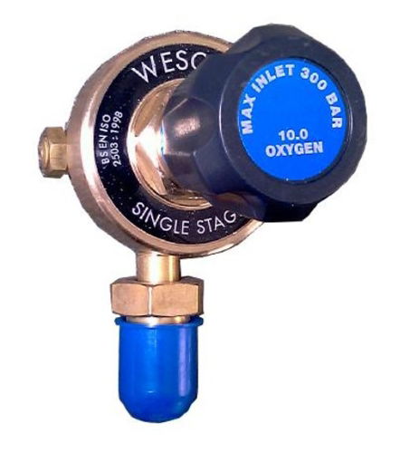 Oxygen Plugged Gas Regulator - Bottom Entry