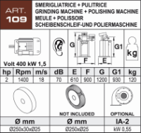 Aceti Art 109 Based Mounted Grinder with Dust Extraction